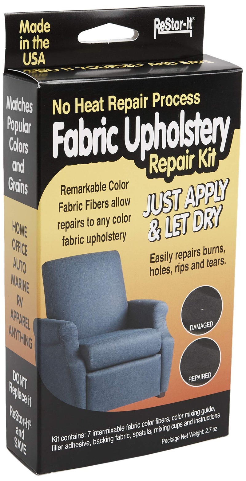 Master Manufacturing ReStorIt No Heat Fabric Upholstery Repair Kit Restores  Repair Burns Holes Rips Tears in Furniture Fibers 7 Colors Included