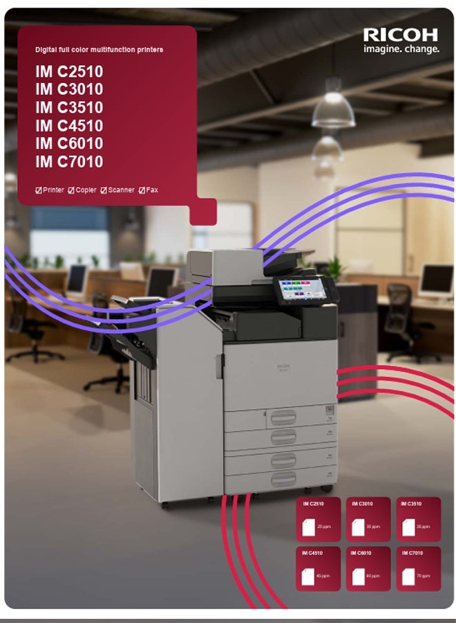 RICOH Original Ricoh IM C2510 Toner Cartridges Black Toner (EDP 842565)Cyan Toner (EDP 842568)Magenta Toner (EDP 842567) Yellow Toner (EDP 842566) For Use IMC 2010/C2510/C3010/C3510/C4510/C5510/C6010/C7010 - Image 3