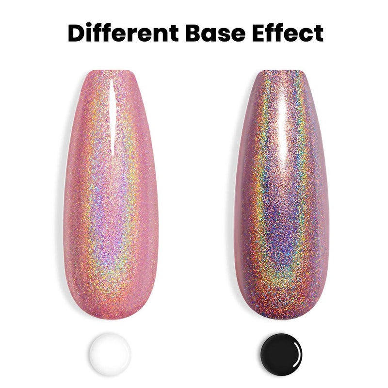 RARJSM Holographic Nail Polish Rose Gold Gel NailPolish with Mermaid Unicorn Effect Glitter Gel Nail Polish RAR73 Suitable for Spring Summer - Image 3