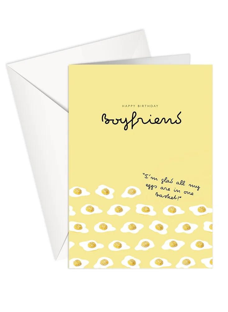 Share The Love Happy Birthday Boyfriend Greeting Card – Romantic & Heartfelt Birthday Card with Sweet Message, Perfect Gift for Him on Special Occasions