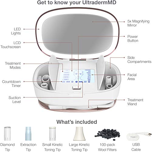 Trophy Skin UltradermMD Home Spa Microdermabrasion Machine Deep Exfoliation White - Image 3
