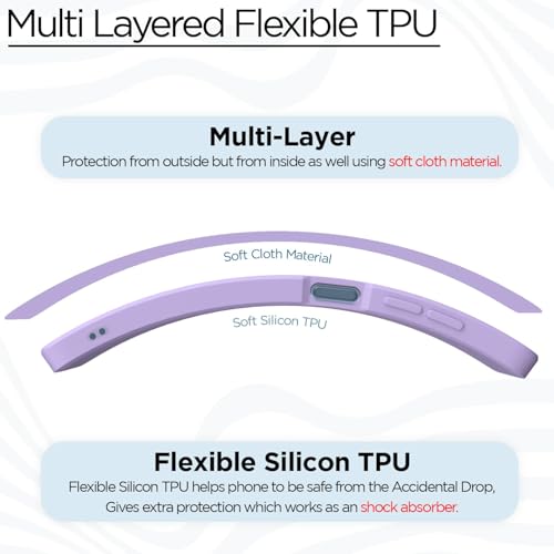 Pikkme Redmi Note 13 5G Back Cover Camera Protection Shockproof Soft Matte Silicone Back Case for Redmi Note 13 5G (Purple) - Image 4