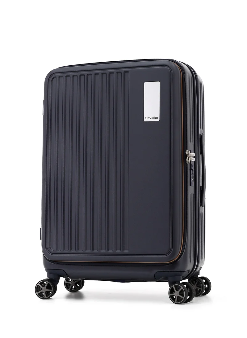 ترافلايت Travelite 4-Piece Hardside Luggage Set 28” Large, 24” Medium, 20” Carry-On + Makeup Bag, Polycarbonate (PC)