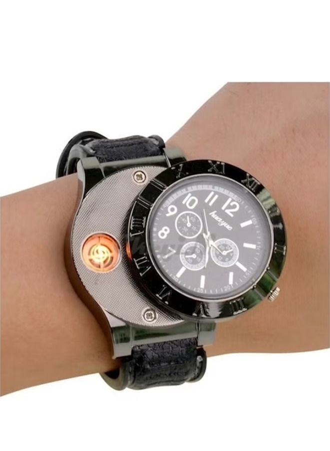 Men's Sporty Analog Watch With Lighter - Image 1