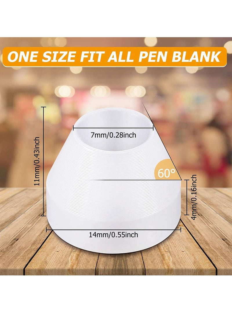 Excefore Pen Bushings White Pen Bushings Non-Stick Durable Pen Bushings Synthetic Bushings for CA Finishing Pen Turning 20 Pieces - Image 5