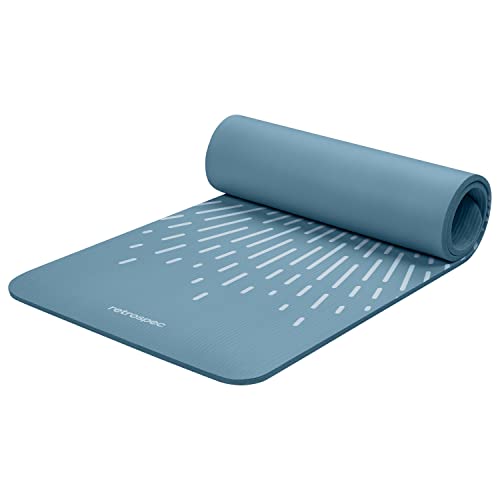 Retrospec Solana Yoga Mat 1/2" Thick w/Nylon Strap for Men & Women - Non Slip Excercise Mat for Yoga, Pilates, Stretching, Floor & Fitness Workouts - Image 1