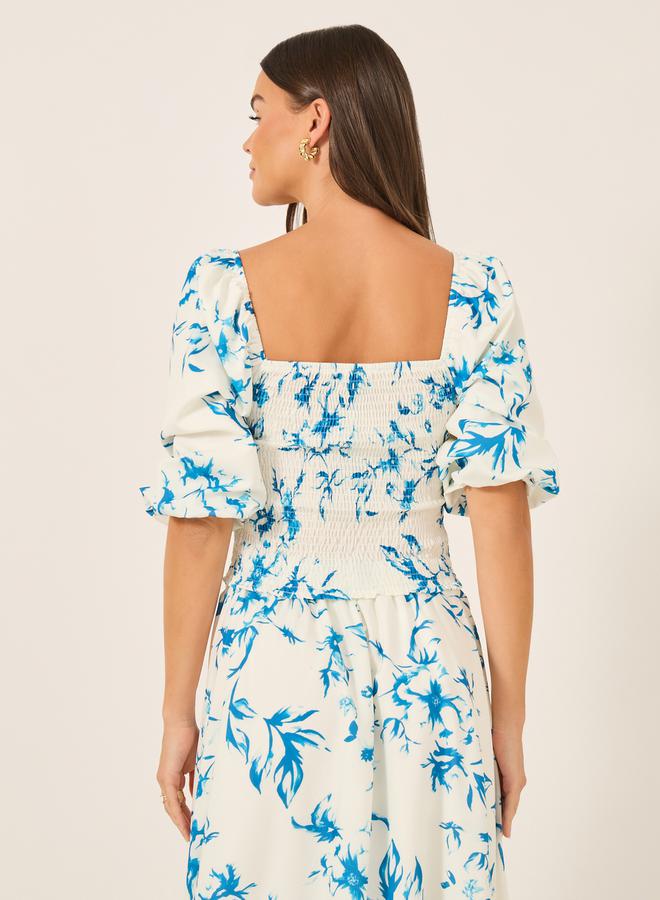 Styli Floral Print Puff Sleeve Blouse - Image 4