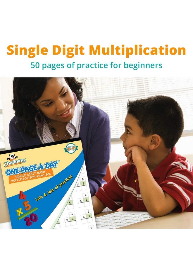 Channie's Channie’s One Page A Day Single Digit + Double Digit Multiplication Workbook, 2 Pack, Practical 2nd to 5th Grade Easy Tear-Off Multiplication Worksheets for Daily Practice - Image 2