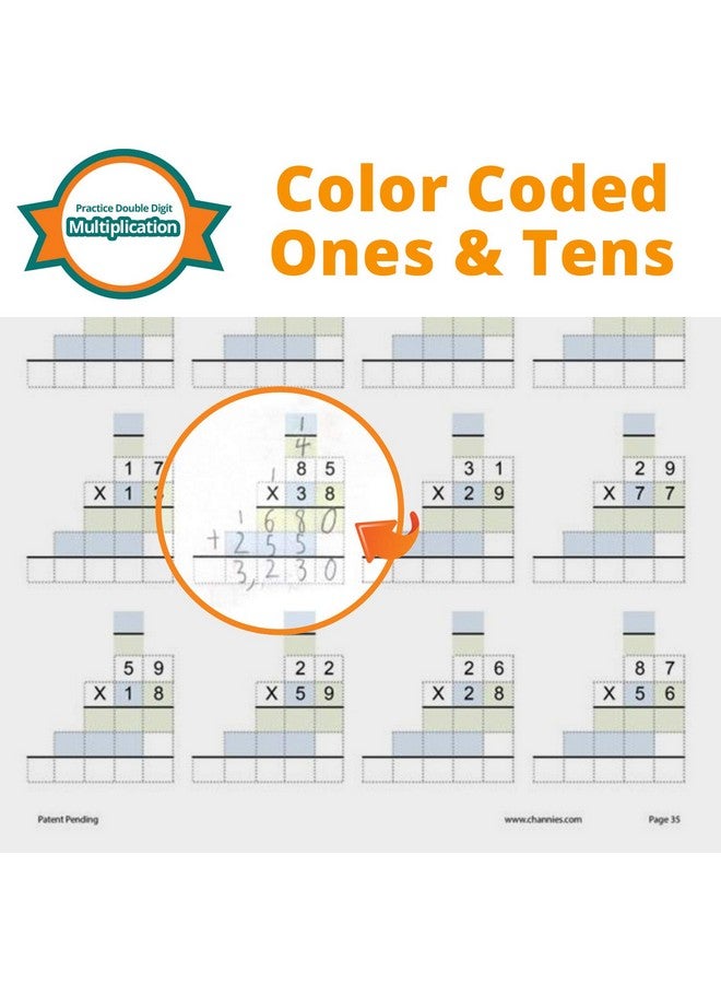Channie's Channie’s One Page A Day Single Digit + Double Digit Multiplication Workbook, 2 Pack, Practical 2nd to 5th Grade Easy Tear-Off Multiplication Worksheets for Daily Practice - Image 5