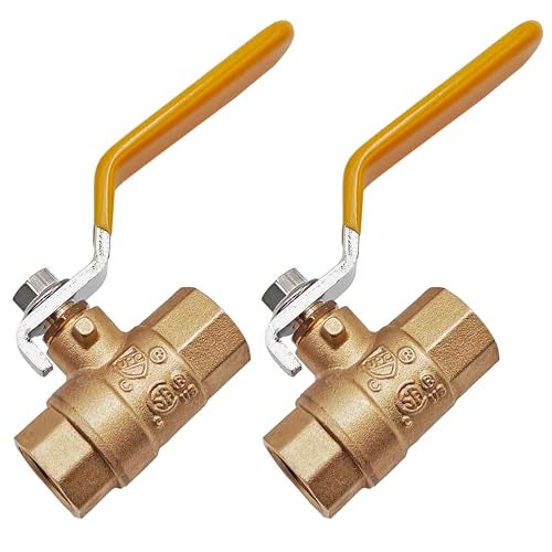 inruwo 1/4" Full Port Brass Ball Valve – Lead-Free Brass Valve, Female Threaded NPT Connector, Max Pressure - 150 PSI WSP 600 PSI WOG - 1/4 inch, 2 Pack - Image 5