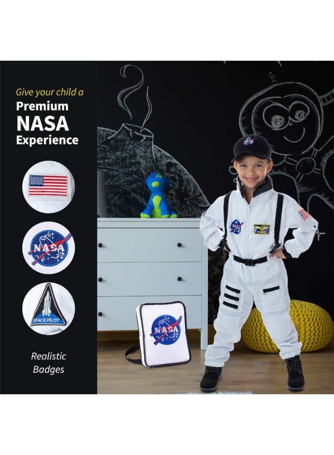 Born Toys Premium Deluxe Astronaut Costume for Kids Ages 3-7 with NASA Bag and Hat - Image 4