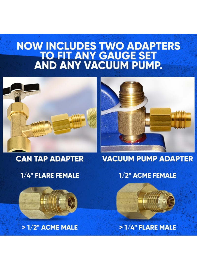 SYOSI - R134A Can Tap Valves, Self-Sealing and Puncture Style Refrigerant Can Tap with Tank Adapters for Refilling Automotive Air Conditioning Systems - Image 1