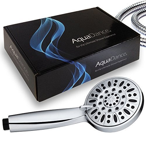 AquaDance 3316 High Pressure 6-Setting 4" Chrome Face Hand Held Head with Hose for The Ultimate Shower Experience Officially Independently Tested to Meet Strict US Quality & Performance Standards - Image 2