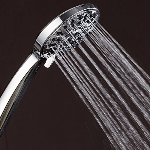 AquaDance 3316 High Pressure 6-Setting 4" Chrome Face Hand Held Head with Hose for The Ultimate Shower Experience Officially Independently Tested to Meet Strict US Quality & Performance Standards - Image 5