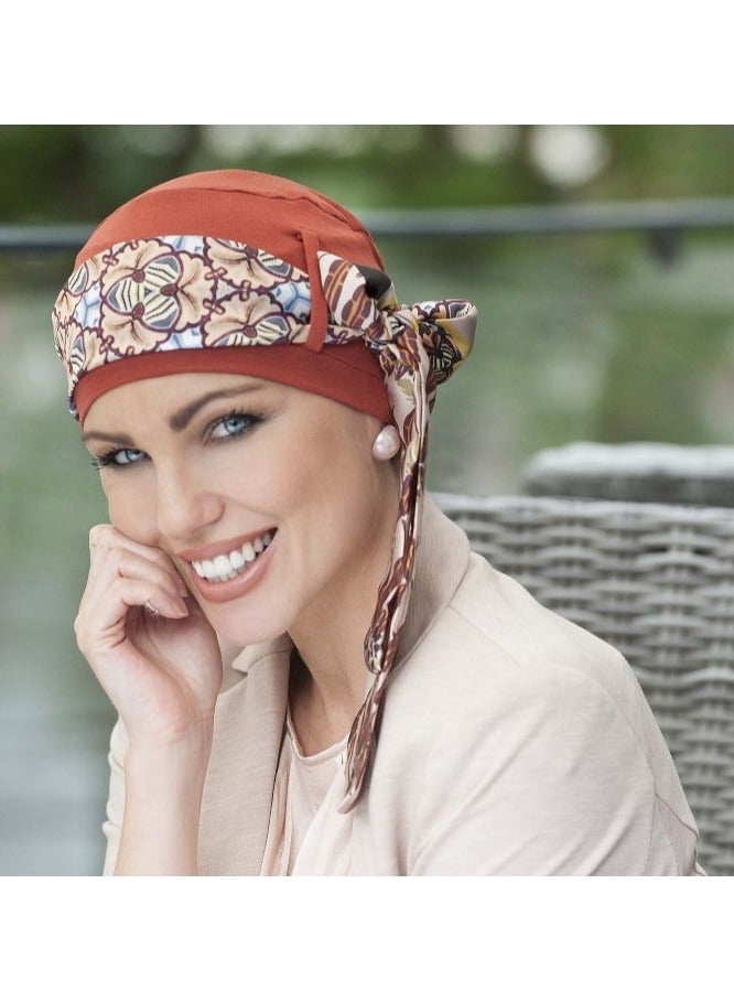 Rung Brick Cinnamon Alloro Scarf - Luxury Scarf for Women - Image 2