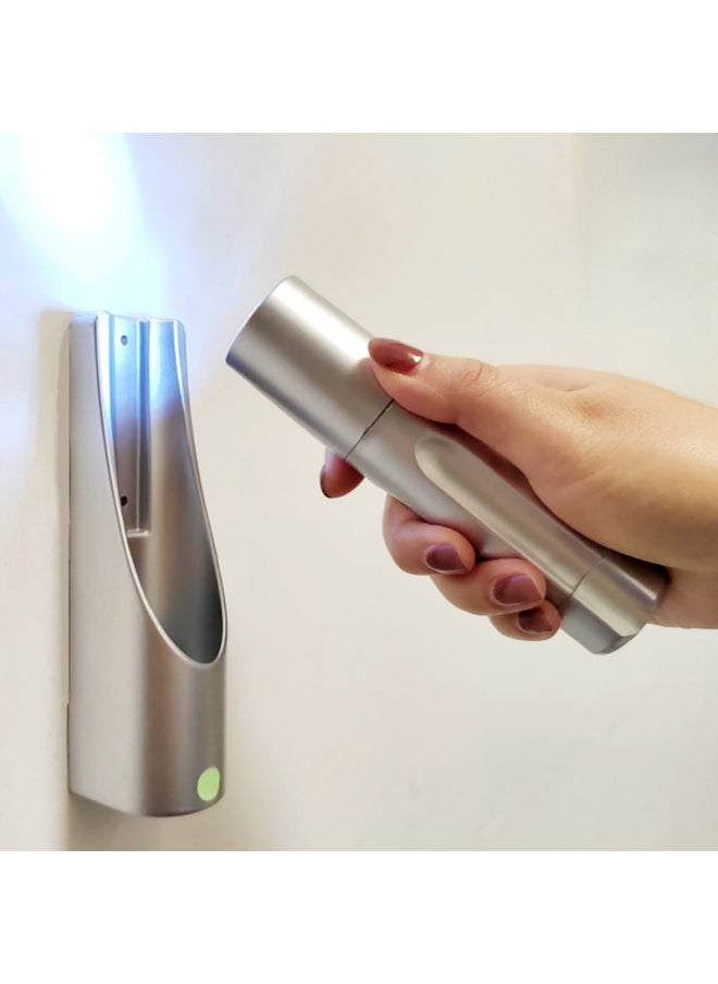 Generic Hotel Hotel Room Flashlight Wall-mounted D Wall-mounted Fire Escape Lighting Emergency Flashlight-Product Specifications:Six Led Lamp Beads Vofu-02ns Silver With Aa Battery  - Image 1