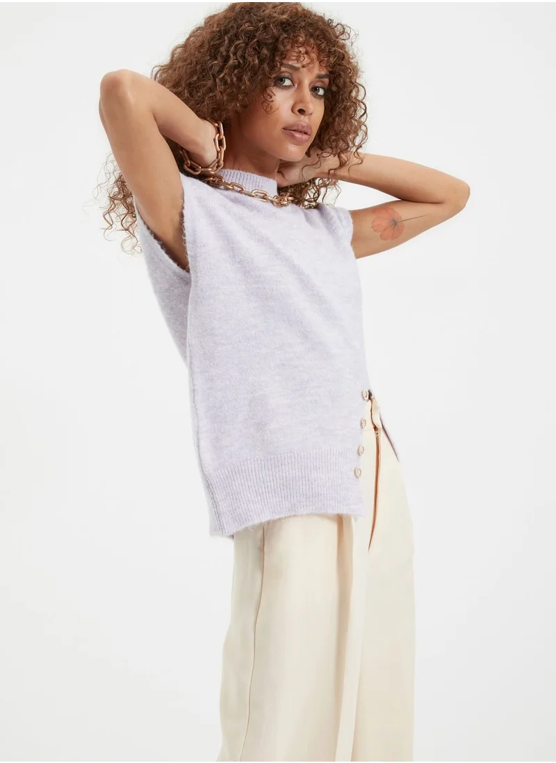 trendyol Button Detail Knitted Top