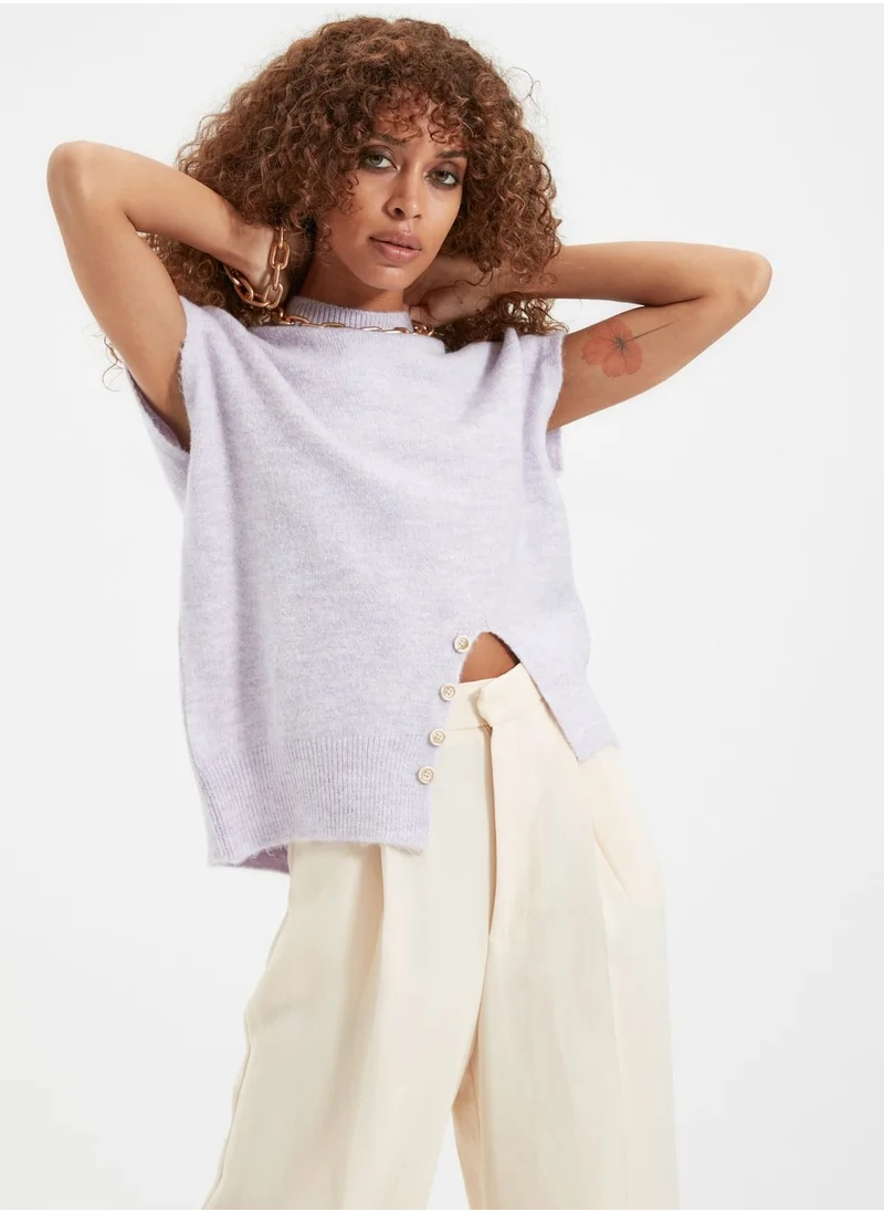trendyol Button Detail Knitted Top