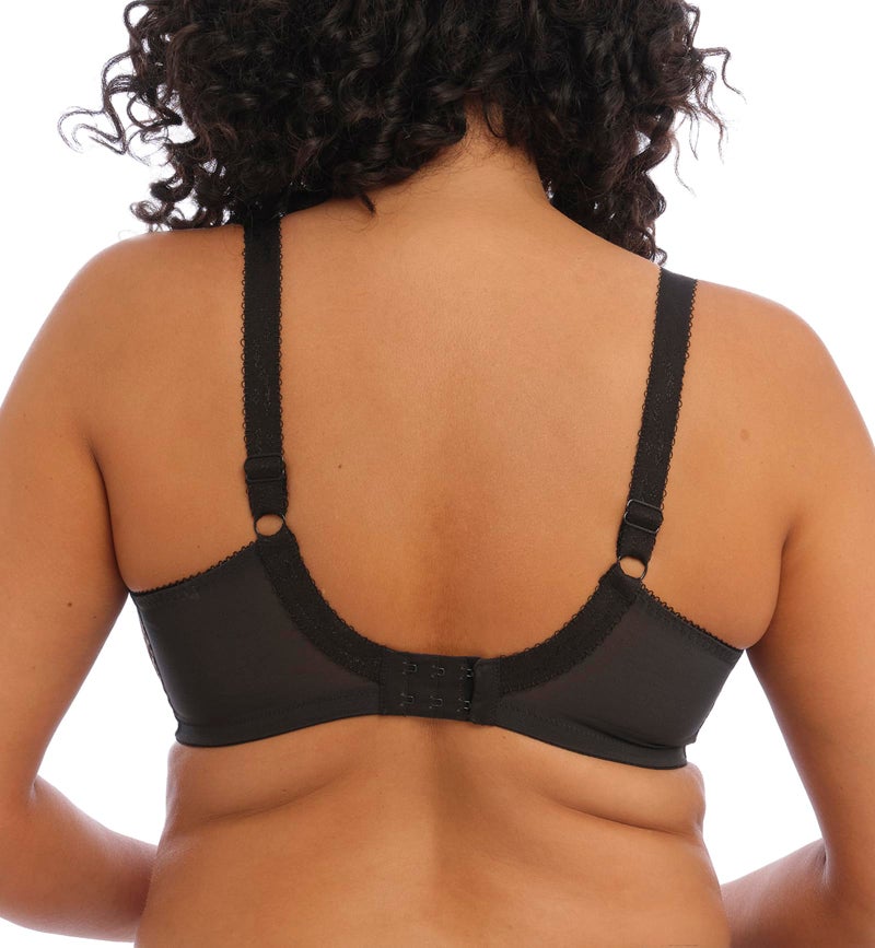 Elomi Women's Plus Size Morgan Banded Underwire Stretch Lace Bra, Ebony, 38JJ - Image 2