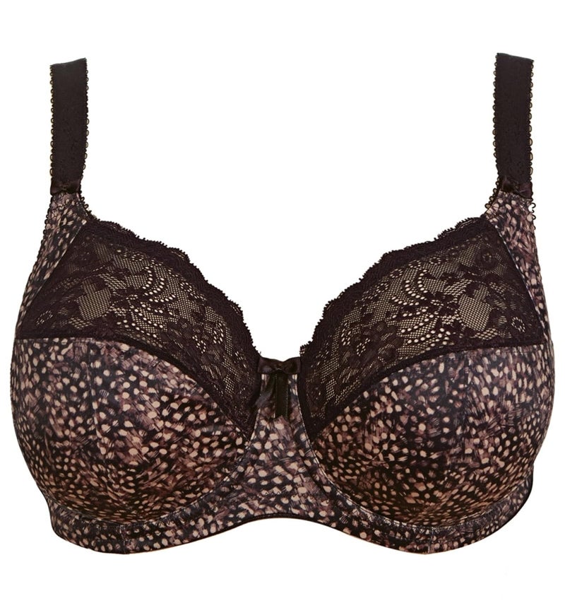 Elomi Women's Plus Size Morgan Banded Underwire Stretch Lace Bra, Ebony, 38JJ - Image 3