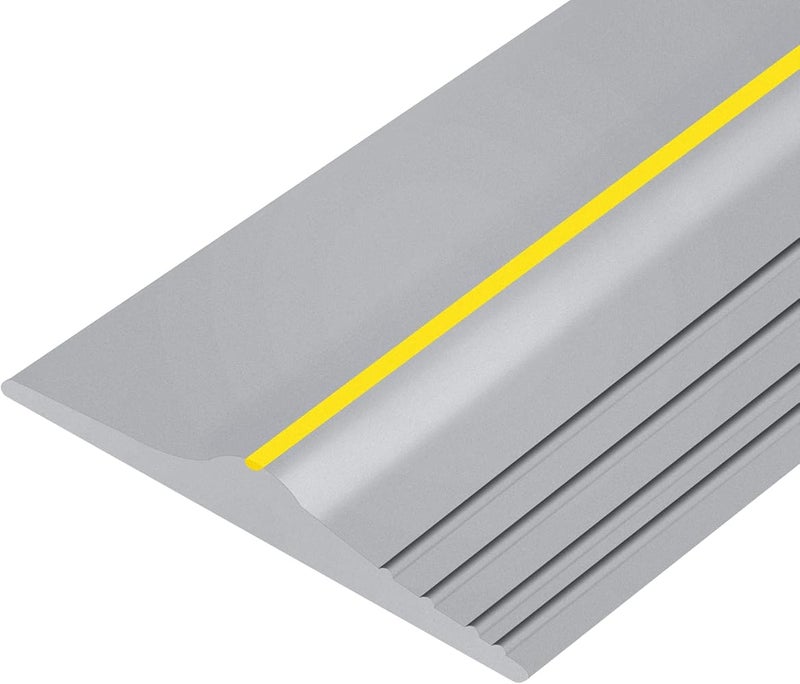 Papillon Universal Garage Door Bottom Threshold Seal Strip,Weatherproof Rubber DIY Weather Stripping Replacement, Not Include Sealant/Adhesive (20Ft, Grey) - Image 1