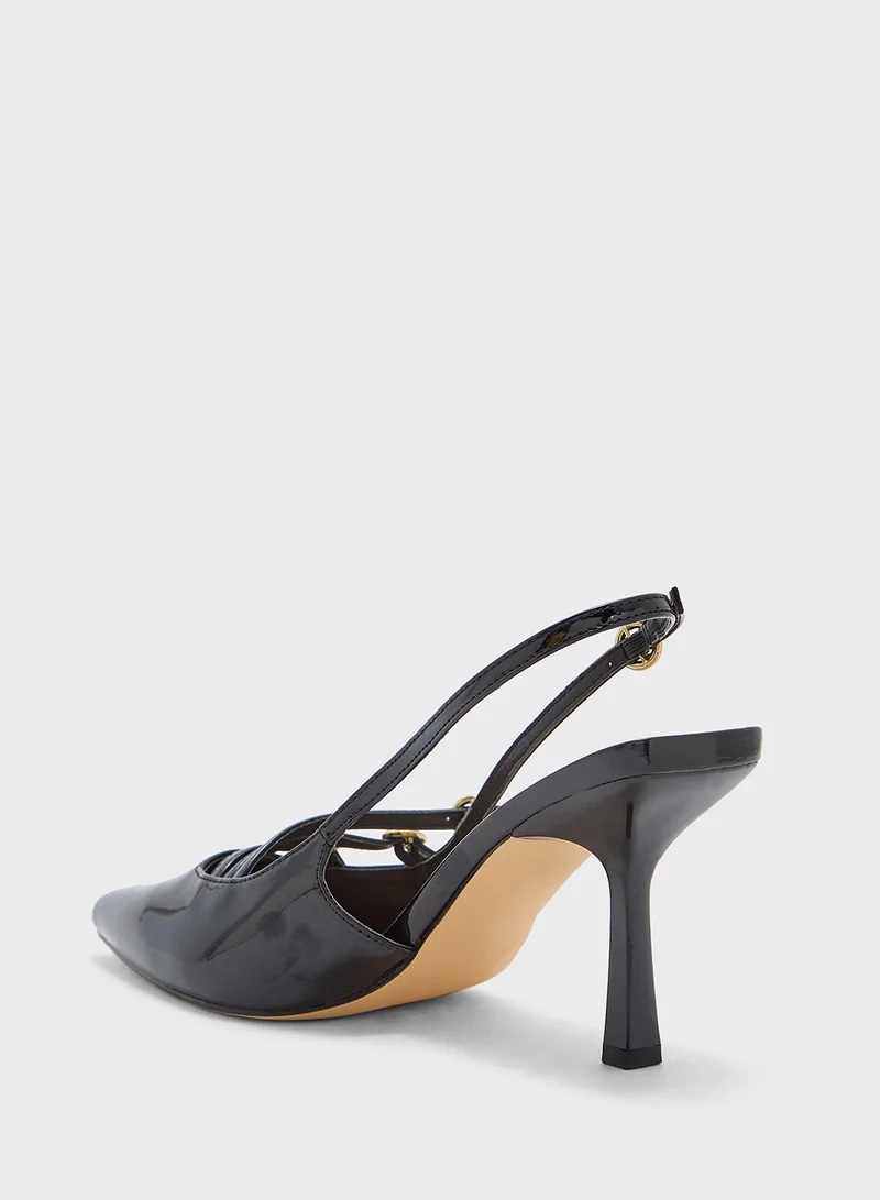 ترافل من نمشي Strappy Buckle Detail Sling Back Pump