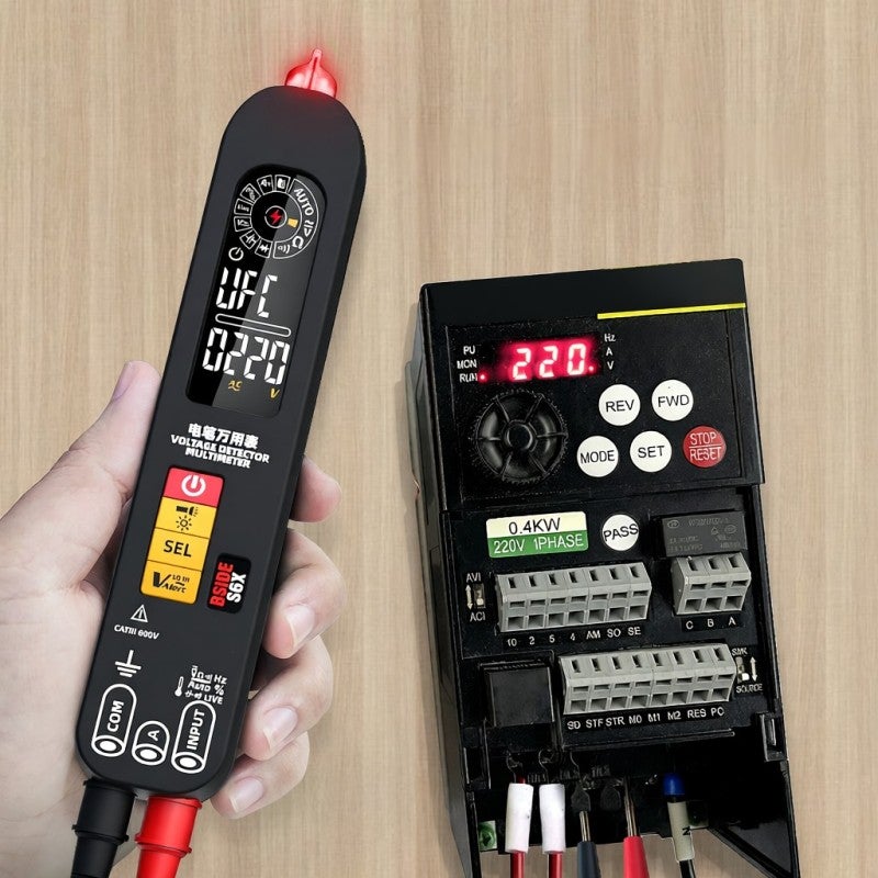 Pen Multimeter: 400 mAh Rechargeable Lithium Battery With Type-C Charging - Intelligent Anti-burning Automatic Identification 3-screen Colour Screen for Professional Electrical Testing DIY Automotive - Image 5