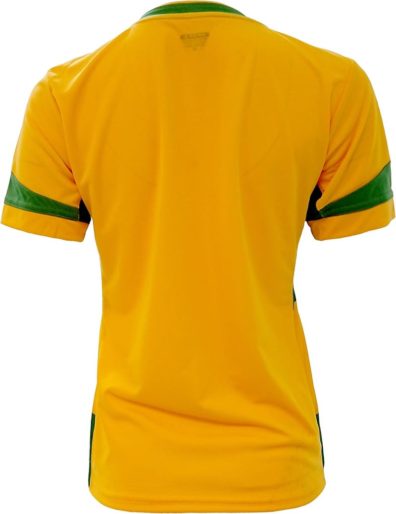 ARZA Brazil Women’s Soccer Jersey - Slim Fit Yellow V-Neck Short Sleeve Football Shirt - Image 4