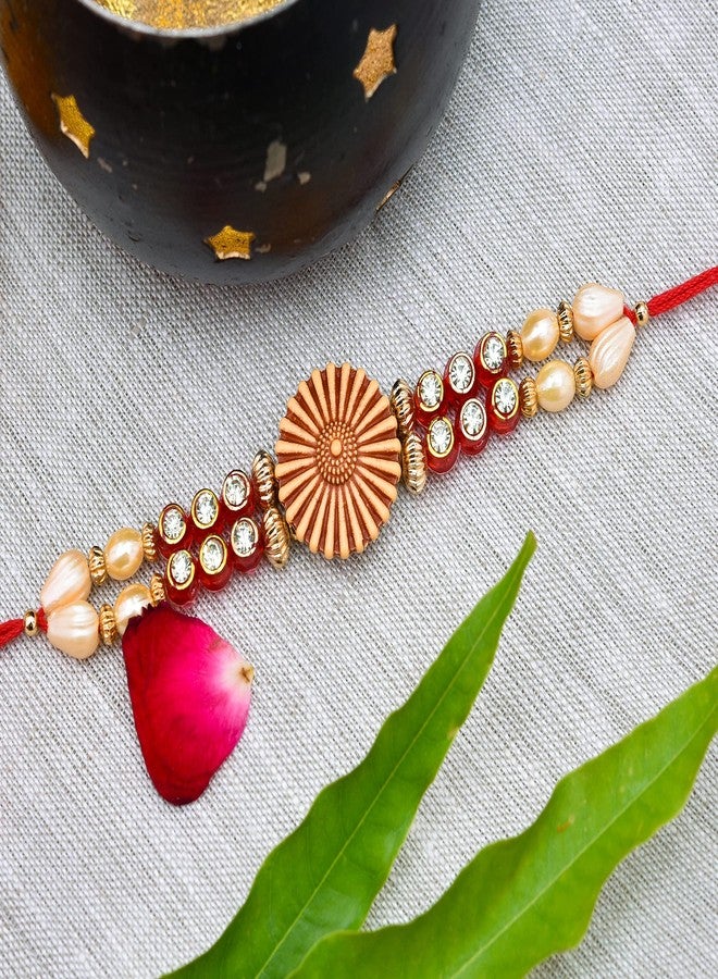 Poorak Rakhi for Brother with sticker gift for bhaiya including roli kumkum and chawal 9363 PACK_7 - Image 2