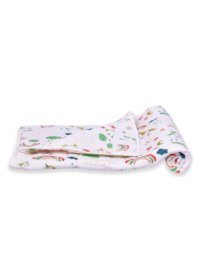 MOM'S HOME Organic Cotton Baby Muslin Ac Quilt Blanket ; Unicorn ; 100X120 Cm ; 03 Year  - Image 3