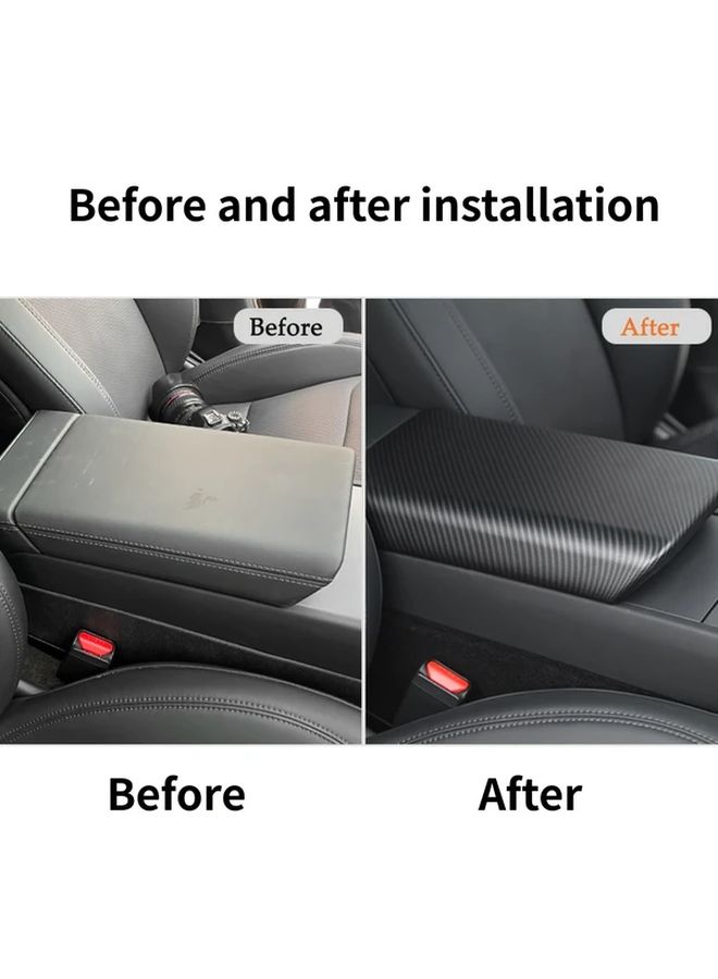Bright Carbon Center Console Armrest Cover For 2025 2024 Models - Image 1