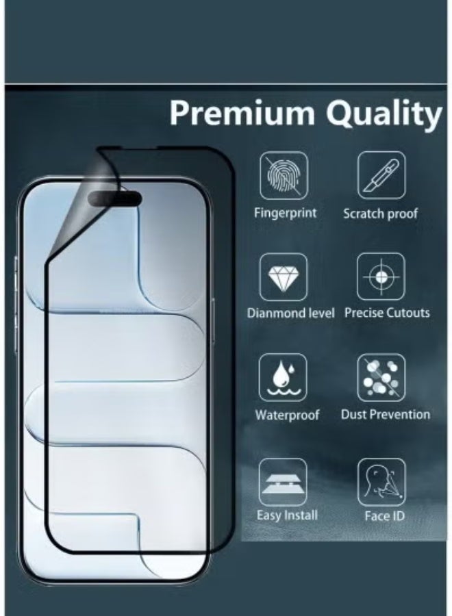 MUDISO Nano Ceramic Anti-Fingerprint Matte Privacy Screen Protector for iPhone 17 – Edge-to-Edge Tempered Glass with Enhanced Privacy Filter, Scratch Resistant 9H Hardness, Bubble-Free Easy Installation, Eye Protection, and Smooth Matte Finish in Black - Image 2
