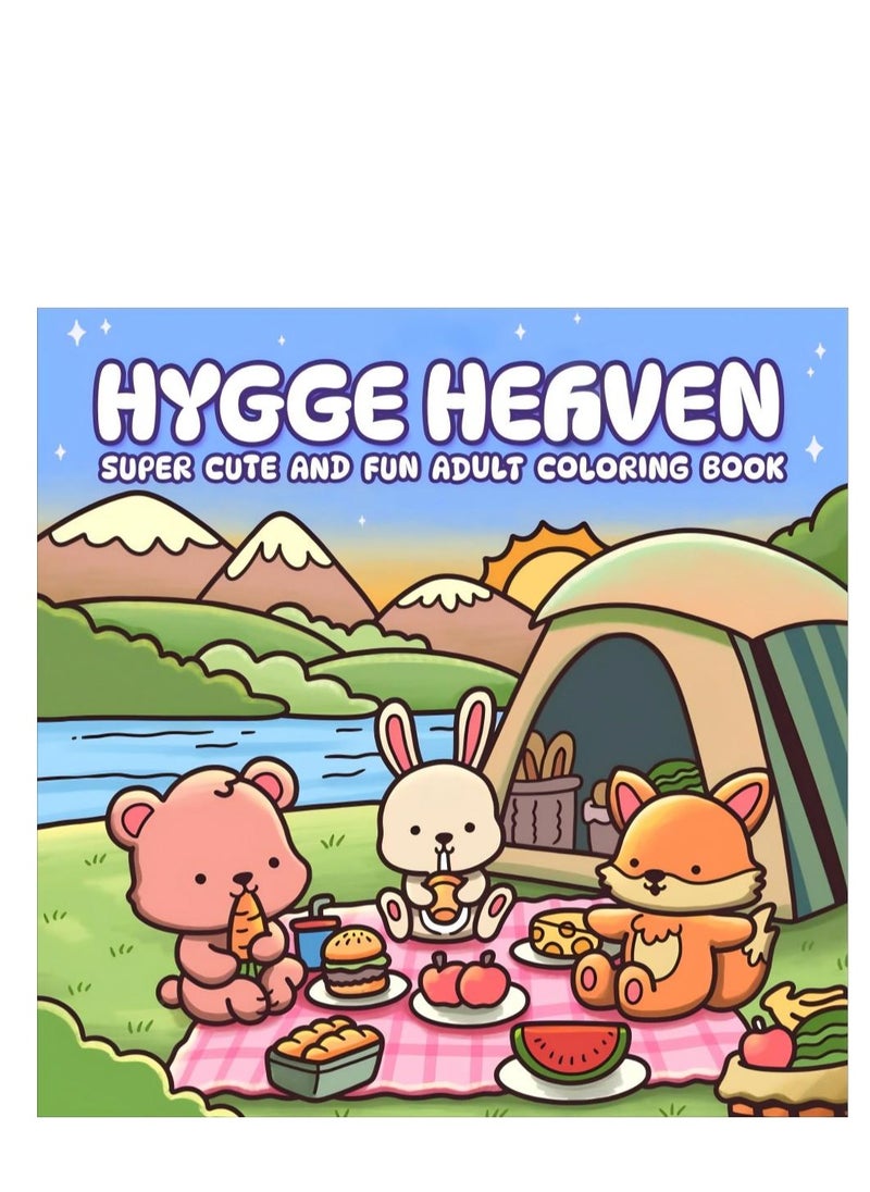 HYGGE: Coloring Book for Adults and Kids, Bold and Easy, Simple and Big Designs for Relaxation (Super Cute and Fun Adult Coloring Book)  - Image 1