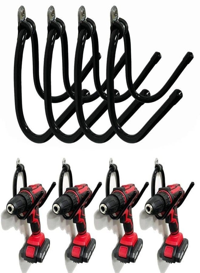 AUXPhome Power Tool Organizer - Wall Mount Garage Storage Rack, Hanger Hooks for Drills, Cables, Accessories & Tool Box - Holds 4 Drills - Image 2