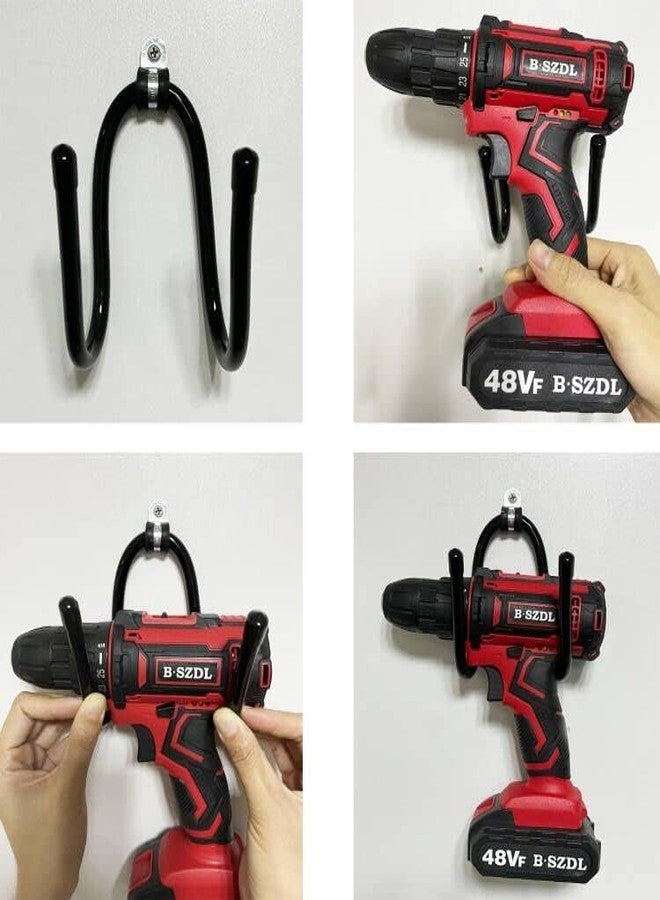 AUXPhome Power Tool Organizer - Wall Mount Garage Storage Rack, Hanger Hooks for Drills, Cables, Accessories & Tool Box - Holds 4 Drills - Image 4