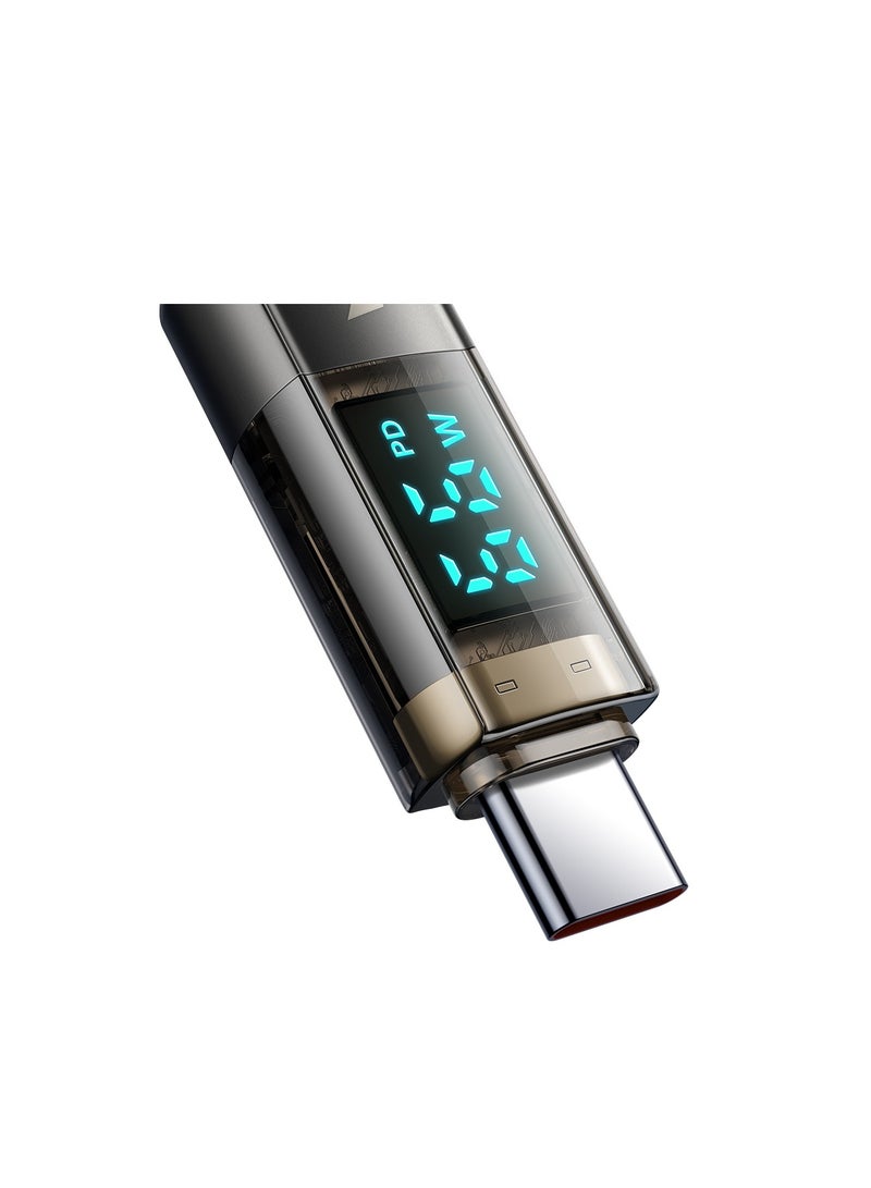 MCDODO CA-361  Type-C to Type-C Charging Cable1.2m Auto Power Off Transparent Data Cable - Image 3