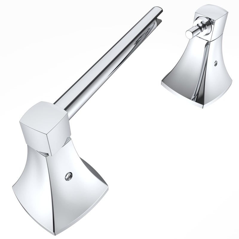 Wzrua Polished Chrome Toilet Paper Holder Bathroom Double Post Pivoting Tissue Roll Holder Stainless Steel And Zinc Alloy Wall Mount - Image 1