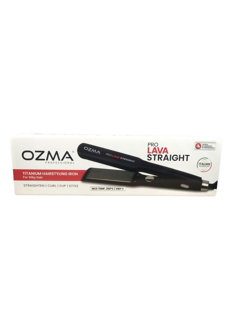 OZMA PROFESSIONAL OZMA Protect Professional Hair Straightener   Heat Settings Up to 250°C /480°F, Auto Shut   Off,     Fuss-Free Flat Iron With   Easy Lock System   Plates SLIM  Type . - Image 2