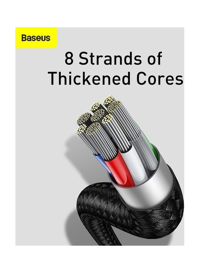 نيبمينينت كابل بيانات C‏ USB إلى C وLightning سريع الشحن 1.2 م بقدرة 100 وات من سلسلة فلاش متوافق مع أبل 13 12 11 وماك بوك وآي باد وشاومي وسامسونج وهواوي والمزيد (2 في 1) أسود - Image 5