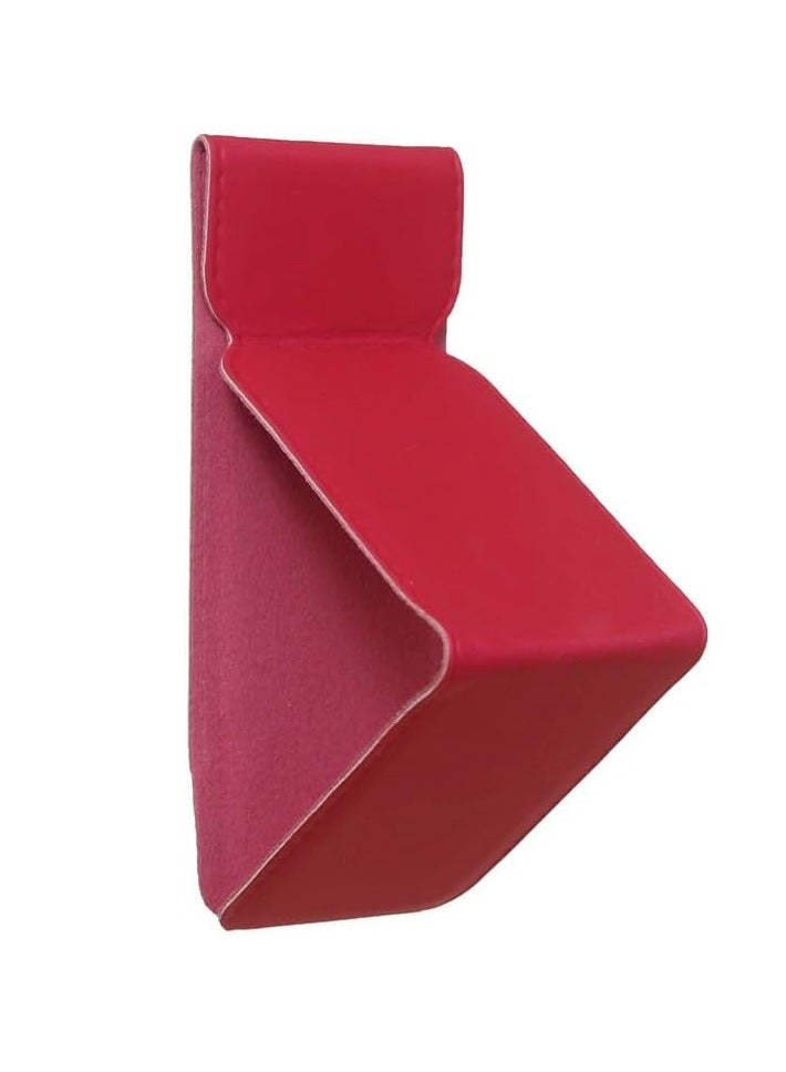 Topr Magnetic Mobile Phone Finger Grip Holder Lazy Multi-functional Vertical Horizontal Stand Foldable Back Stick Phone Stand (red)  - Image 1