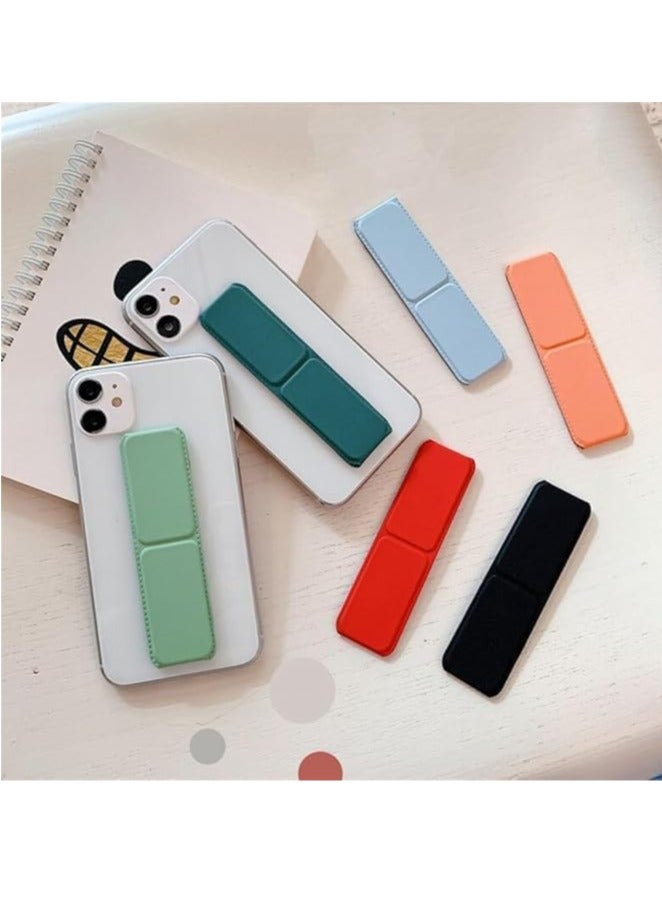 Topr Magnetic Mobile Phone Finger Grip Holder Lazy Multi-functional Vertical Horizontal Stand Foldable Back Stick Phone Stand (red)  - Image 5
