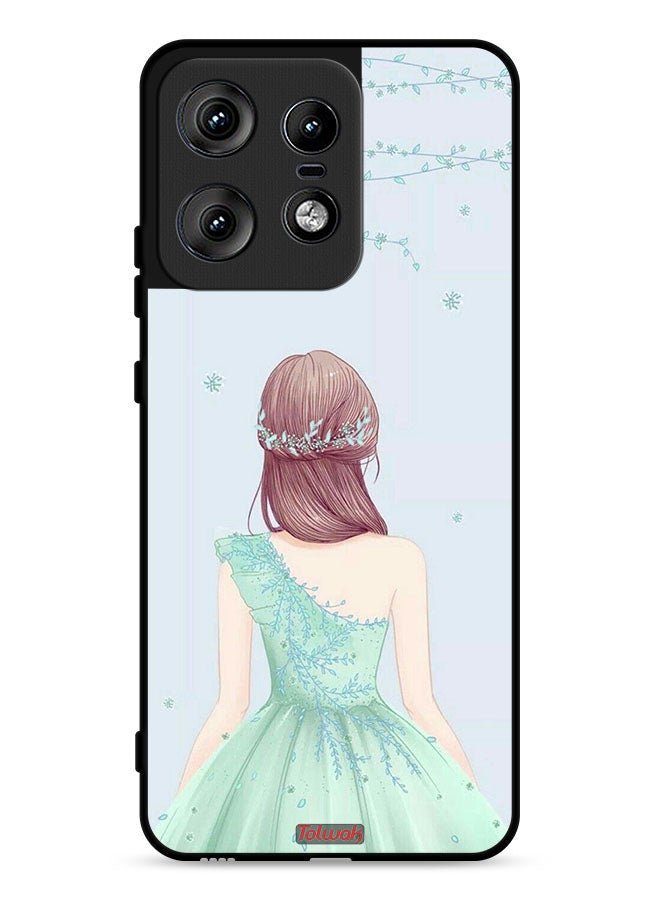 Tolwak Motorola Edge 50 Pro 5G Protective Case Cover Cute Girl In Floral Dress  - Image 1