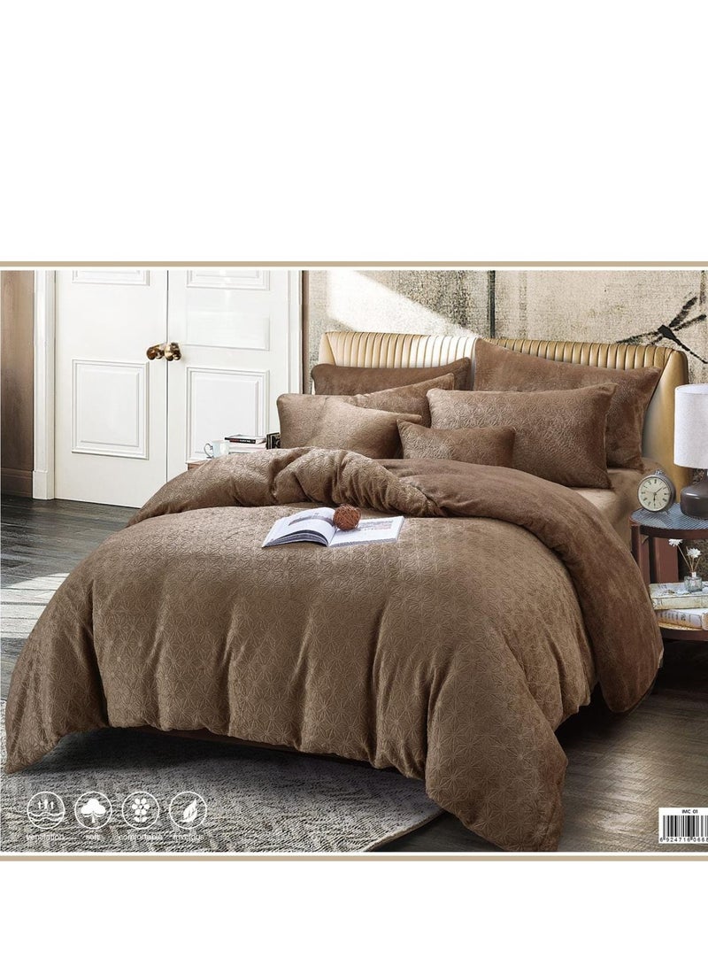 SONA A luxurious velvet double bed sheet that adds beauty and elegance to your room and gives you comfort and warmth, size 240*260 cm  - Image 1