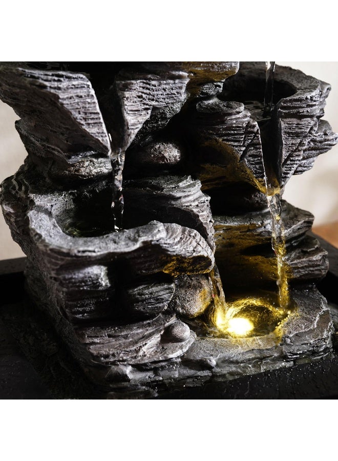 Pan Home Alpine Table Fountain 25x20x32cm - Grey - Image 1