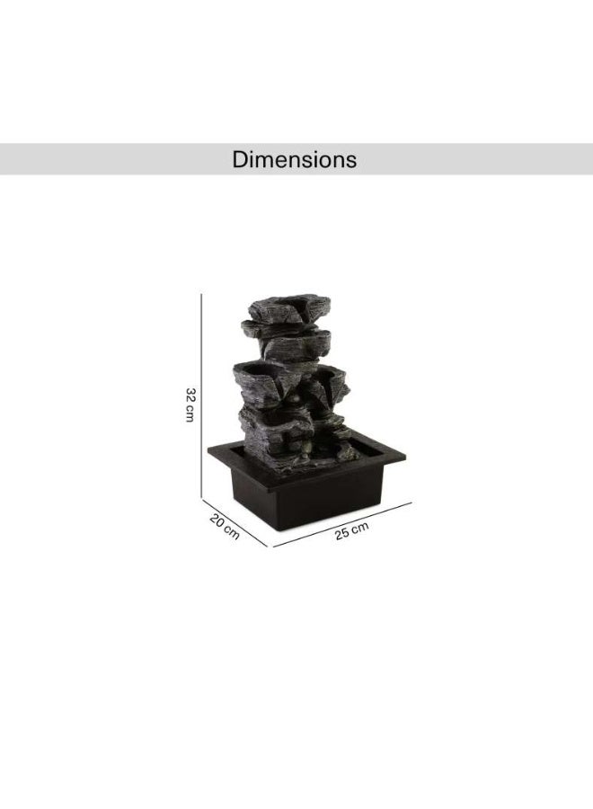Pan Home نافورة طاولة ألبين 25x20x32 سم - رمادي - Image 5