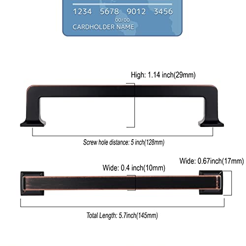 9BUILD 5 Inch 10 Pack Oil Rubbed Bronze Cabinet Pulls - Kitchen Cabinet Hardware - Cupboard Handles - Image 3