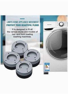 SYOSI Washing Machine Feet Pads, Non Slip Washing Machine Mat, Washing Machine Support Leg, Shock And Noise Cancelling Washing Machine Support for Protects Laundry Room Floor 4Pcs (8.5cm)  - Image 3