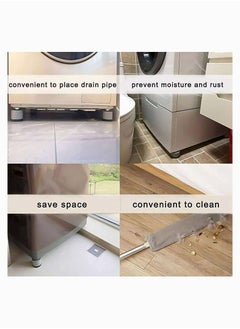 SYOSI Washing Machine Feet Pads, Non Slip Washing Machine Mat, Washing Machine Support Leg, Shock And Noise Cancelling Washing Machine Support for Protects Laundry Room Floor 4Pcs (8.5cm)  - Image 4