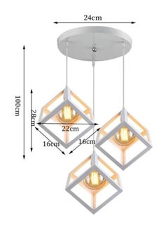 HUA QIANG WANG Modern Industrial Pendant Light 1-Head/3-Head Black Ceiling Lamp, Adjustable Height Hanging Chandelier Lighting Fixture for Kitchen Island,Living Room,Dining Room,Bedroom  - Image 2