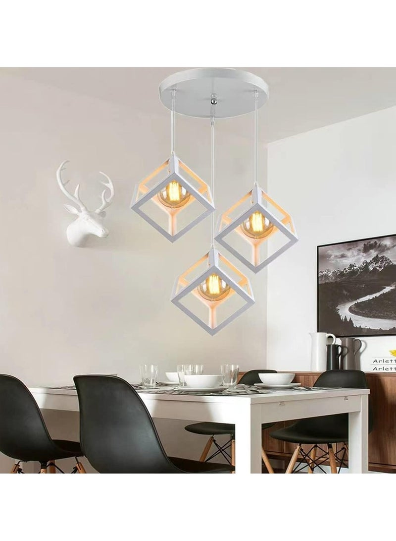 HUA QIANG WANG Modern Industrial Pendant Light 1-Head/3-Head Black Ceiling Lamp, Adjustable Height Hanging Chandelier Lighting Fixture for Kitchen Island,Living Room,Dining Room,Bedroom - Image 4